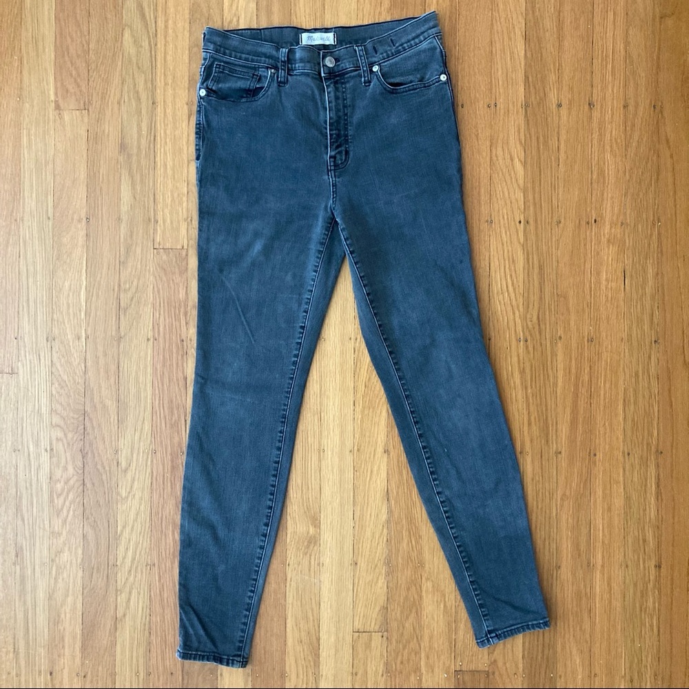 Madewell 9” High Riser Skinny Skinny Black Size 30 - Picture 2 of 10